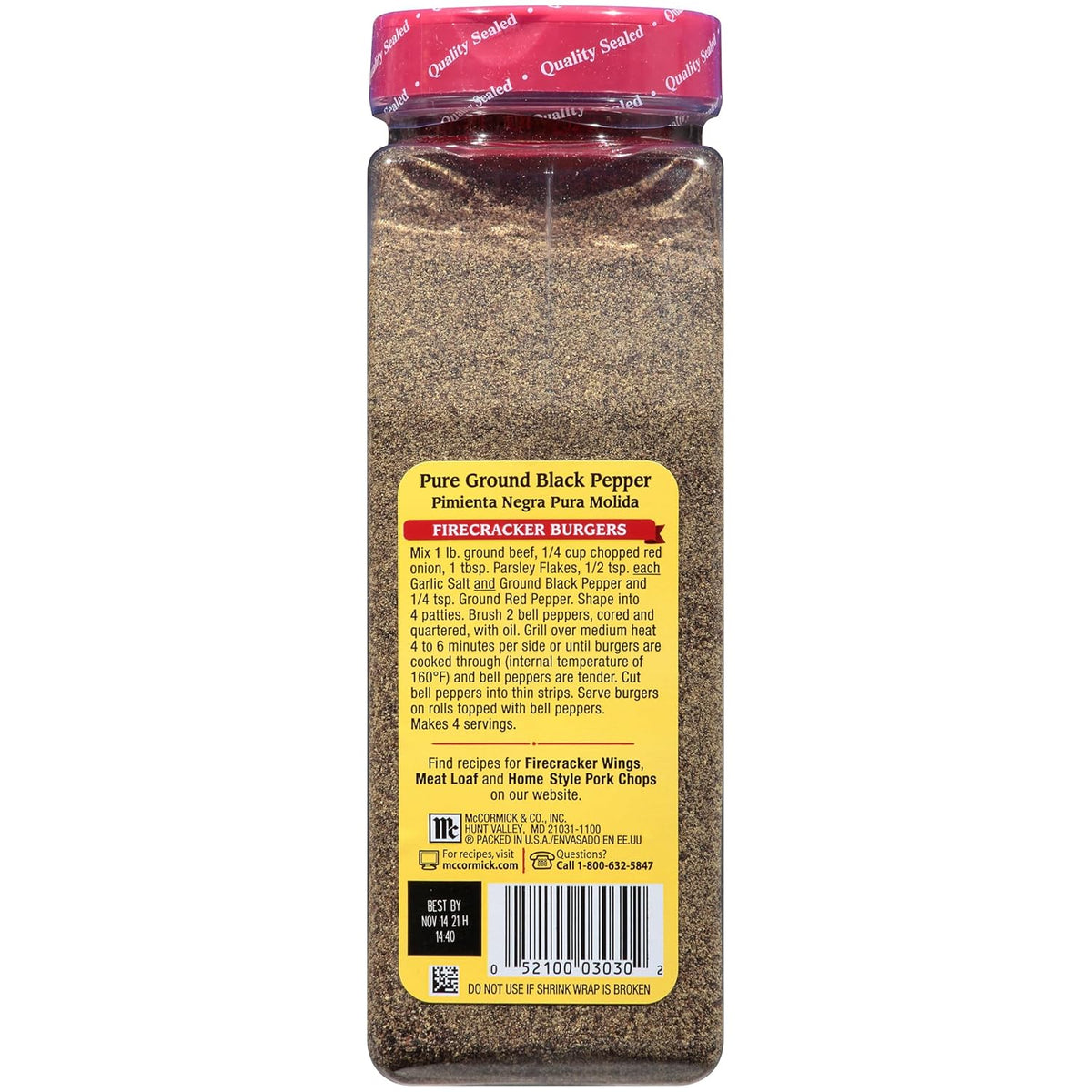 McCormick Pure Ground Black Pepper – Clean-Label Single-Ingredient Spice for Health-Conscious Cooks