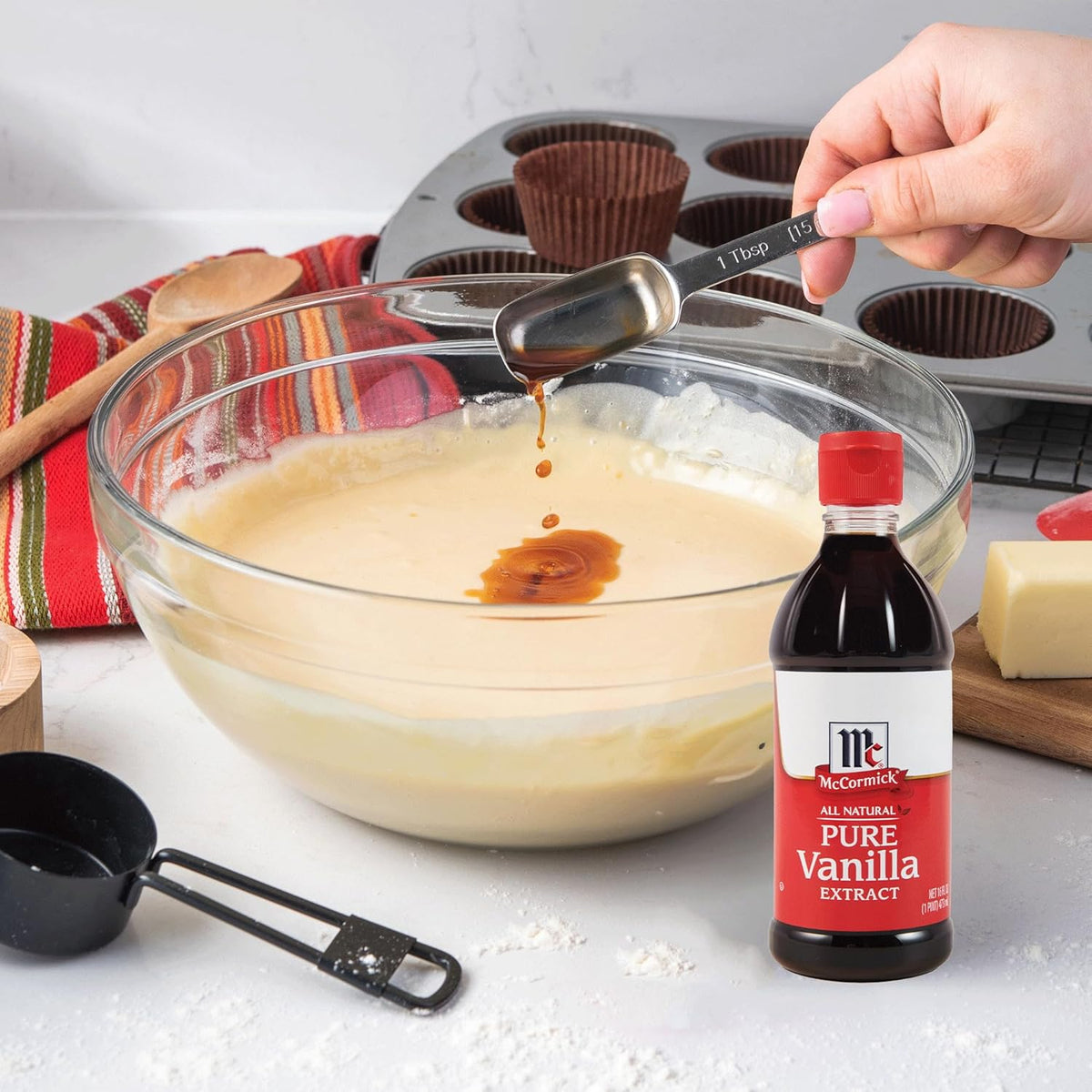 McCormick Pure Vanilla Extract for Family Baking with Kids, Gluten Free and Non-GMO Flavoring for Child-Safe Home Kitchen