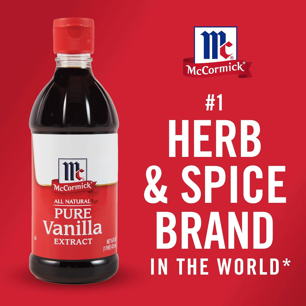McCormick Pure Vanilla Extract for Family Baking with Kids, Gluten Free and Non-GMO Flavoring for Child-Safe Home Kitchen