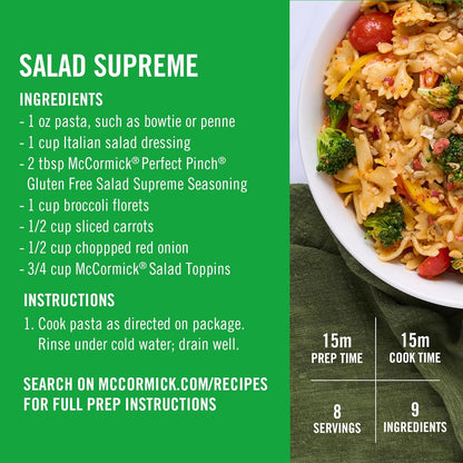 McCormick Salad Toppins Crunchy & Flavorful Guilt-Free Salad Crunch, Low-Calorie Topping for Veggie Meals