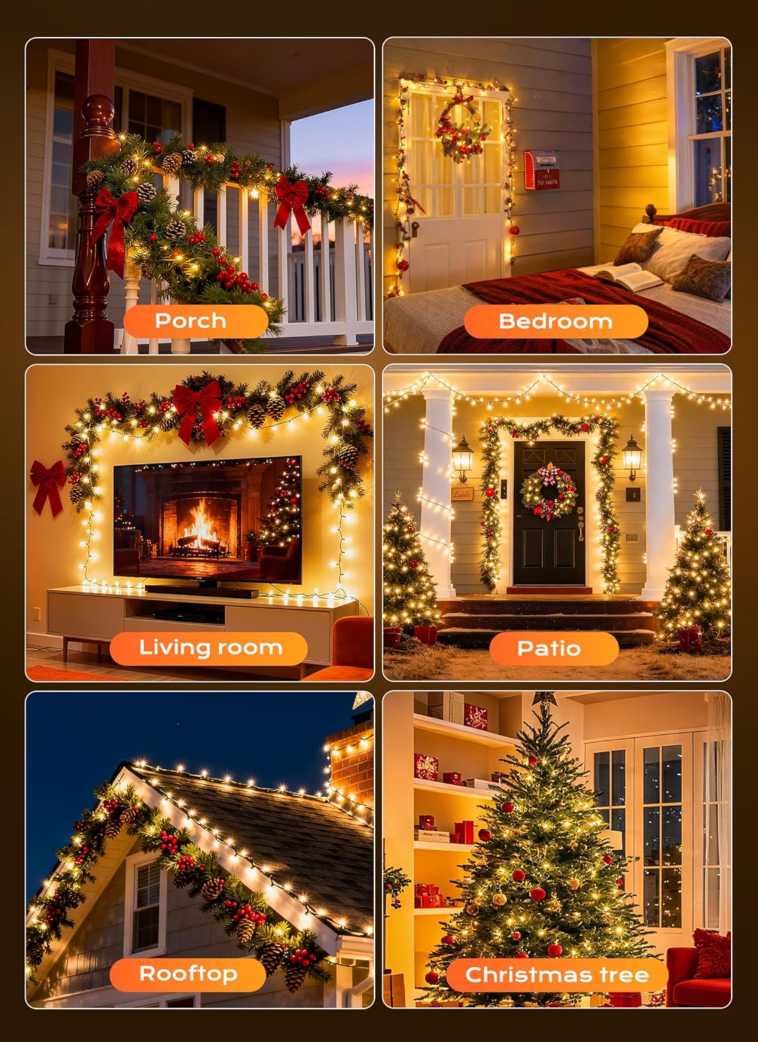 Minetom Commercial String Lights – Large Facade and Pergola Coverage, 100 Sets Linkable Outdoor