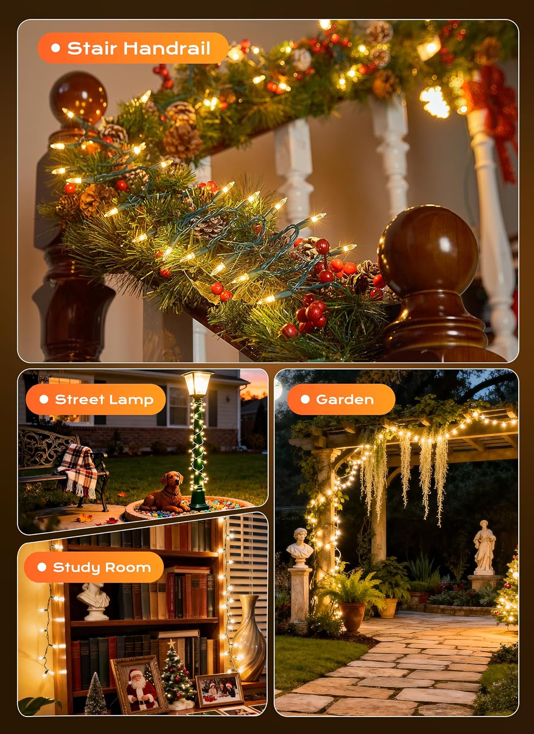 Minetom Commercial String Lights – Large Facade and Pergola Coverage, 100 Sets Linkable Outdoor
