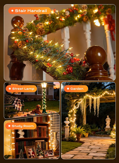 Minetom Commercial String Lights – Large Facade and Pergola Coverage, 100 Sets Linkable Outdoor