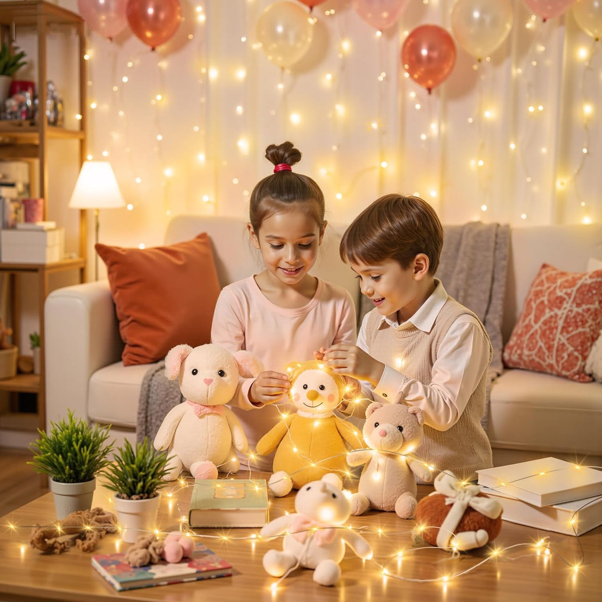 Mlambert LED Fairy Lights Cool White 65.6FT – Wedding Shower and Bridal Gift, Rechargeable Centerpiece Lights for the Couple Setting Up Home