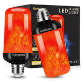 Hompavo Flame Effect LED Bulbs – Cozy Living Room and Bedroom Ambiance Light, Flickering Fire Style Without Real Flame