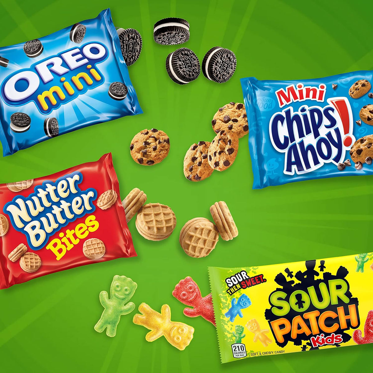 Nabisco Bulk Office Snack Assortment – 32 Grab-and-Go Mini Cookie and Candy Packs for Break Rooms, Meetings and Team Snacking