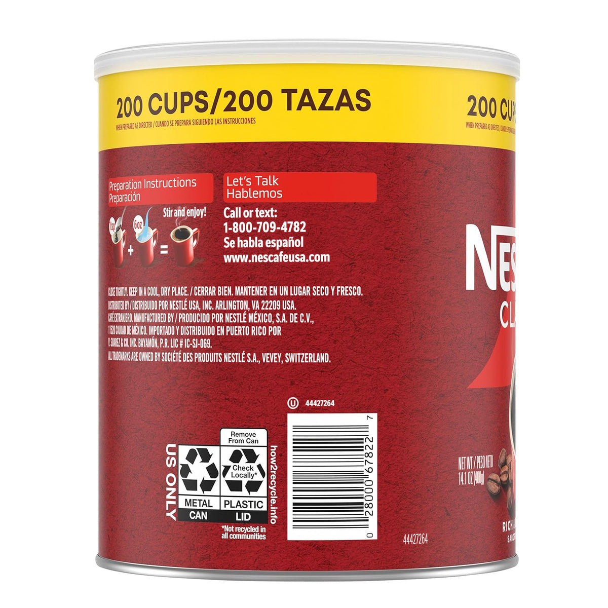 NESCAFÉ CLÁSICO Instant Coffee – Quick Workday Cup for Office Desks, Just Add Hot Water