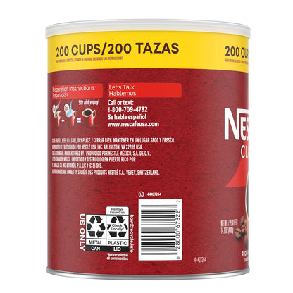 NESCAFÉ CLÁSICO Instant Coffee – Quick Workday Cup for Office Desks, Just Add Hot Water