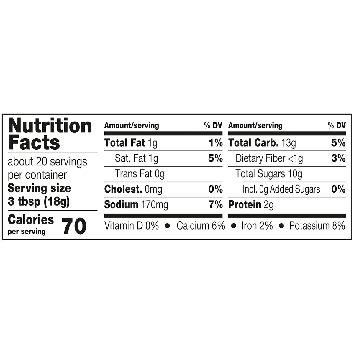 no added sugar formulation (uses acesulfame potassium and sucralose for sweetness)