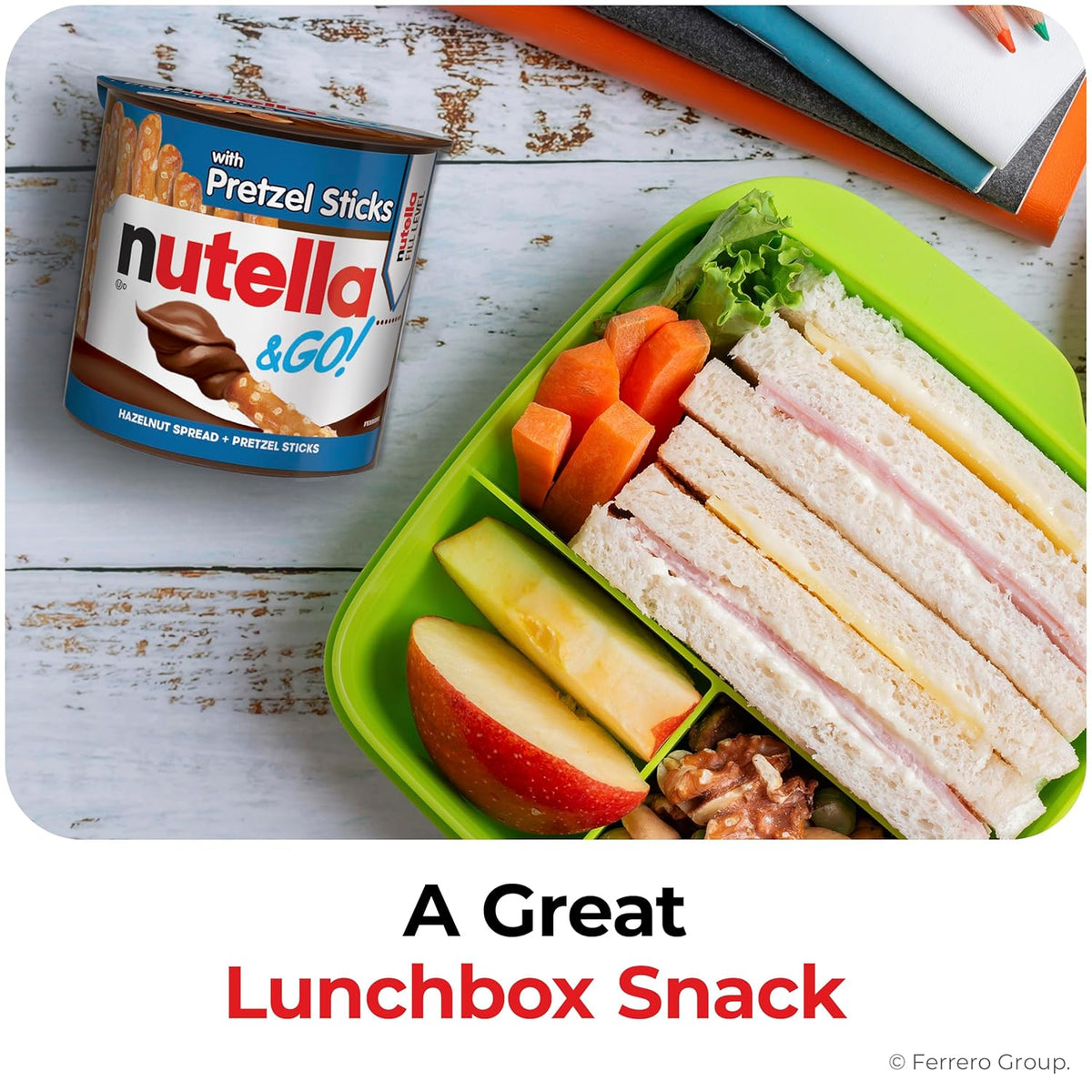 Nutella & GO! Chocolate Hazelnut Dip + Pretzels – Mid-Afternoon Focus Snack for Remote Workers, 1.9 oz x 10
