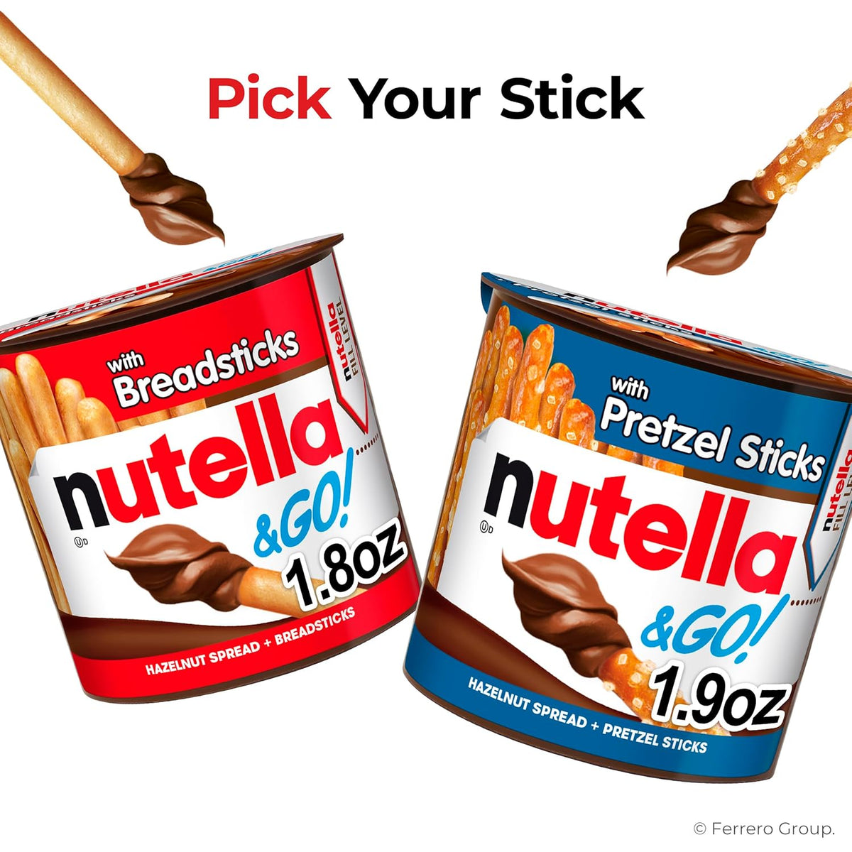Nutella & GO! Chocolate Hazelnut Dip + Pretzels – Mid-Afternoon Focus Snack for Remote Workers, 1.9 oz x 10