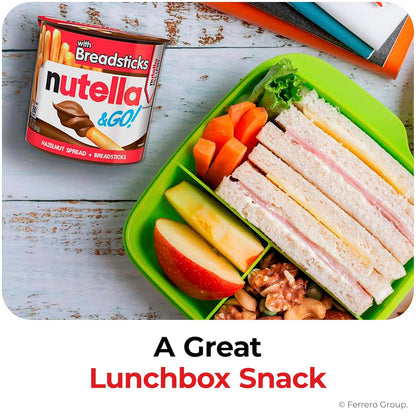 Nutella & GO! Hazelnut Spread and Breadsticks – Mess-Free Passenger Seat Snack for Long Drives, 10 Pack of 1.8 oz