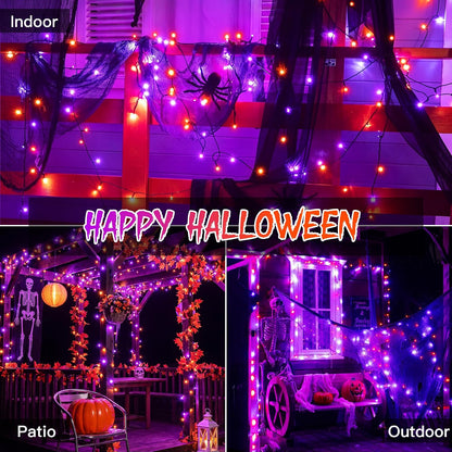Ollny LED Halloween Lights – Outdoor Yard and Fence Decor, 8 Modes Weatherproof 29V
