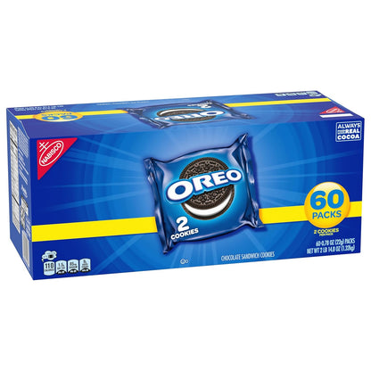 OREO Bulk Snack Packs, Pre-Portioned 2-Cookie Lunchbox Addition for Kids' School and Home Pantries