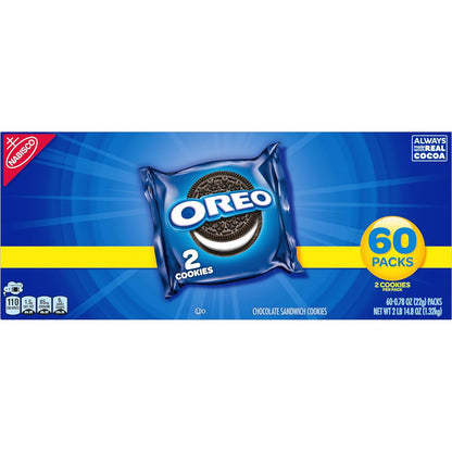 OREO Bulk Snack Packs, Pre-Portioned 2-Cookie Lunchbox Addition for Kids' School and Home Pantries