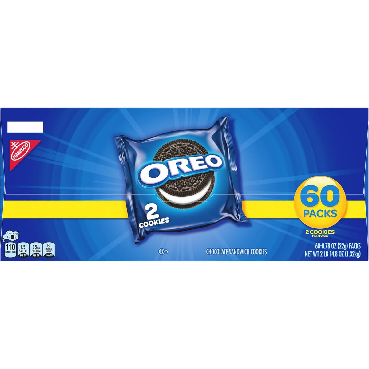 OREO Bulk Snack Packs, Pre-Portioned 2-Cookie Lunchbox Addition for Kids' School and Home Pantries