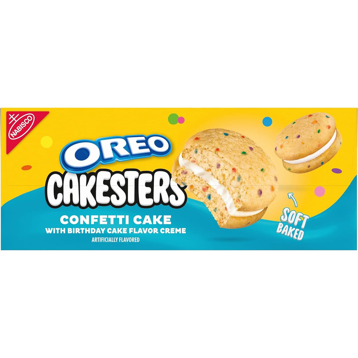 OREO Cakesters Confetti Cake Soft Snack Cakes – Office Desk Drawer Snack for Coworkers, 5 Individually Wrapped Packs