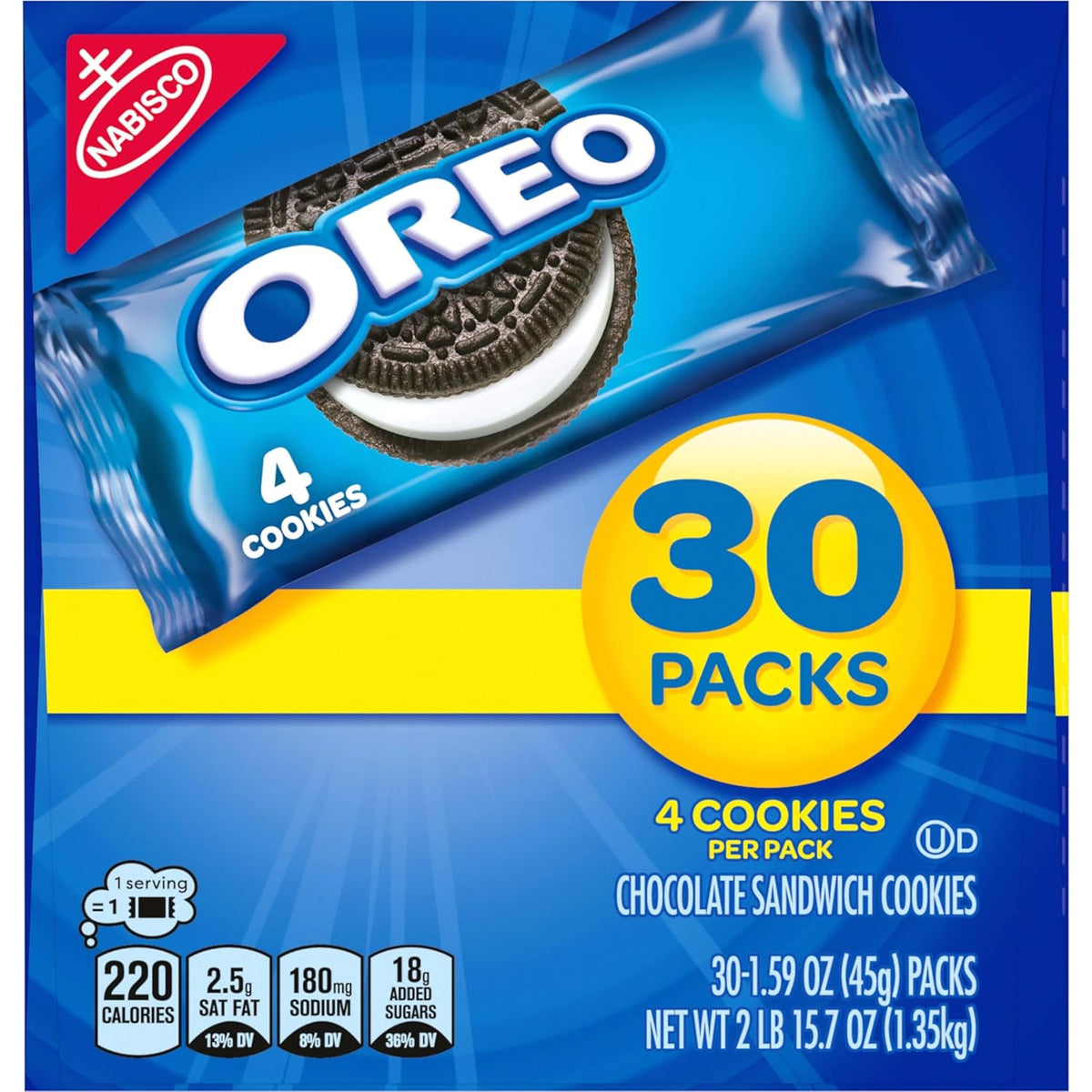 OREO Chocolate Sandwich Cookies Snack Packs – Picnic and Outdoor Party Treat, Travel-Friendly Wraps