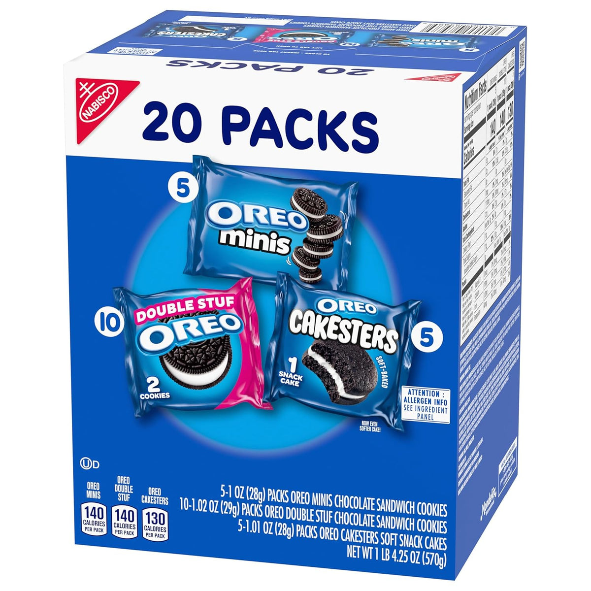 OREO Lovers Variety Pack – Road Trip Snacks for Car Cup Holders, 20 Single-Serve Packs