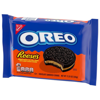 OREO REESE'S Peanut Butter Creme Cookies – Portable Snack for Camping and Hiking Trips, Kosher Cookies, 12.35 oz