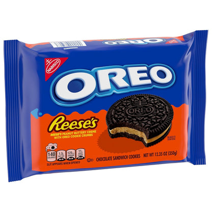 OREO REESE'S Peanut Butter Creme Cookies – Portable Snack for Camping and Hiking Trips, Kosher Cookies, 12.35 oz