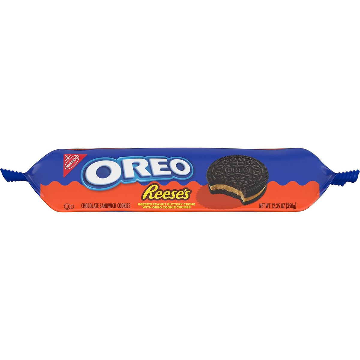 OREO REESE'S Peanut Butter Creme Cookies – Portable Snack for Camping and Hiking Trips, Kosher Cookies, 12.35 oz