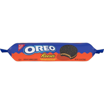 OREO REESE'S Peanut Butter Creme Cookies – Portable Snack for Camping and Hiking Trips, Kosher Cookies, 12.35 oz