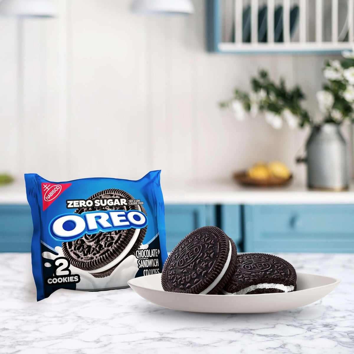 OREO Zero Sugar Cookies Snack Pack – Sugar-Conscious Valentine's Day Gift for Her, Individually Wrapped Care Package
