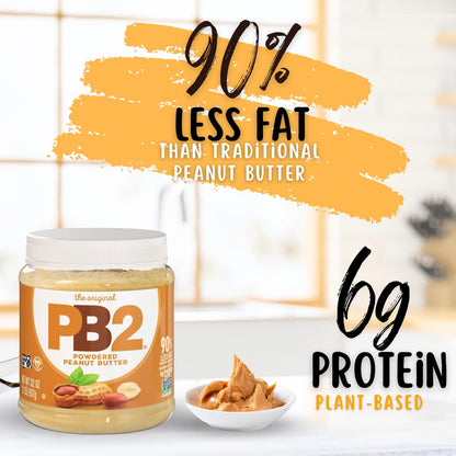 PB2 Powdered Chocolate Peanut Butter with Cocoa – Efficient Meal Prep Powder for High-Output Workweeks