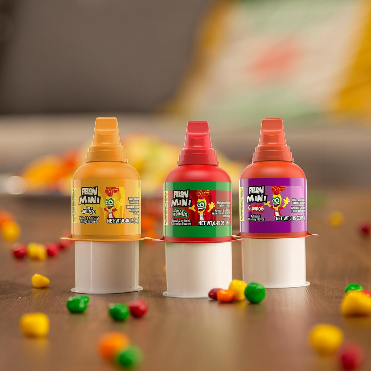 Pelon Pelo Rico Mini Assorted Candy Bottles – On-the-Go Treat for Road Trips and Tailgating, Spicy-Sweet Tamarindo Variety Pack