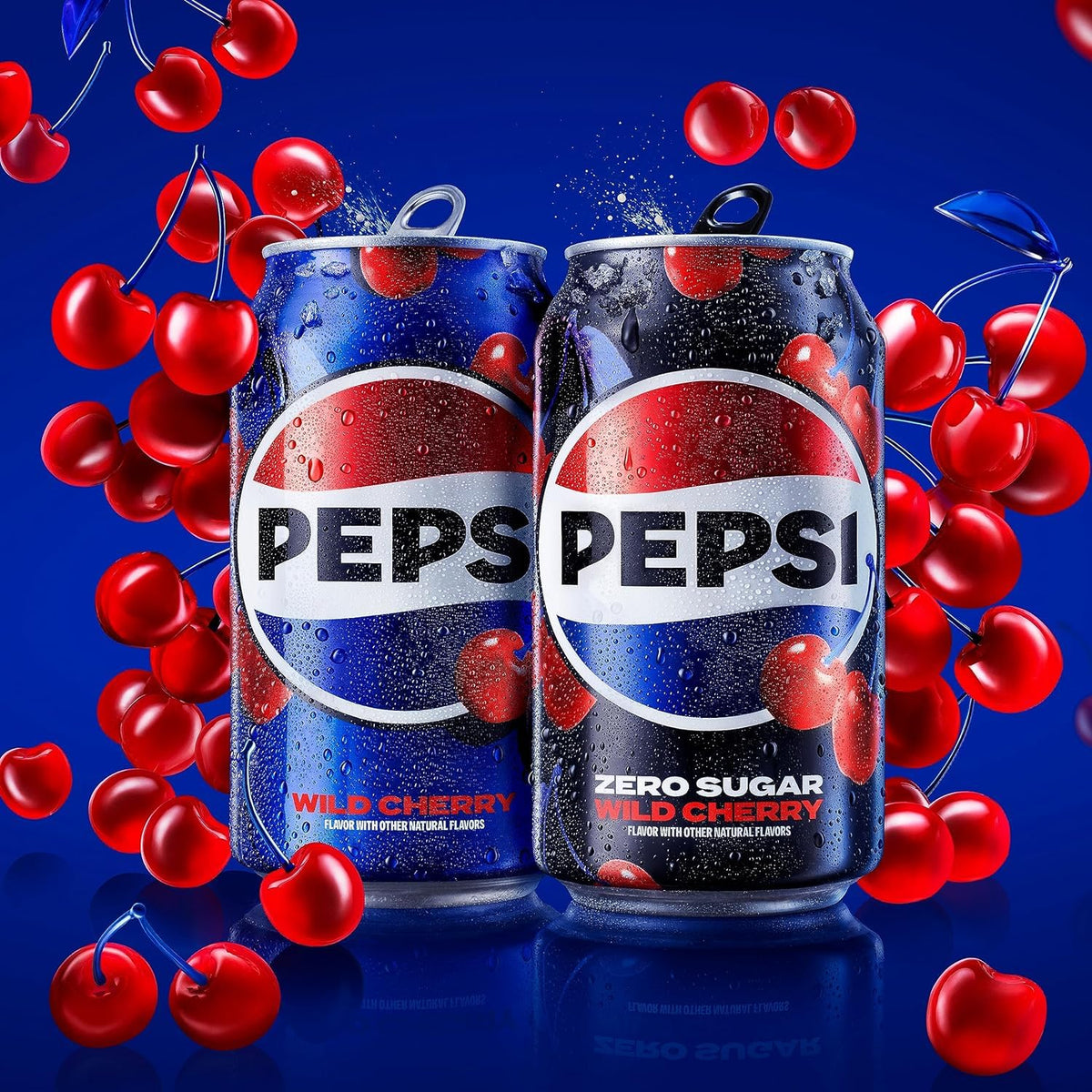 Pepsi Zero Sugar Wild Cherry Cola Cans 12 Pack – Travel Friendly Bulk Soda for Picnics Road Trips and Outdoor Dining