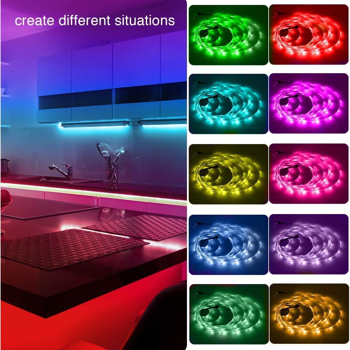PHOPOLLO Smart LED Strip Lights – Nightly Ritual Mood Lighting with Custom Color Programming