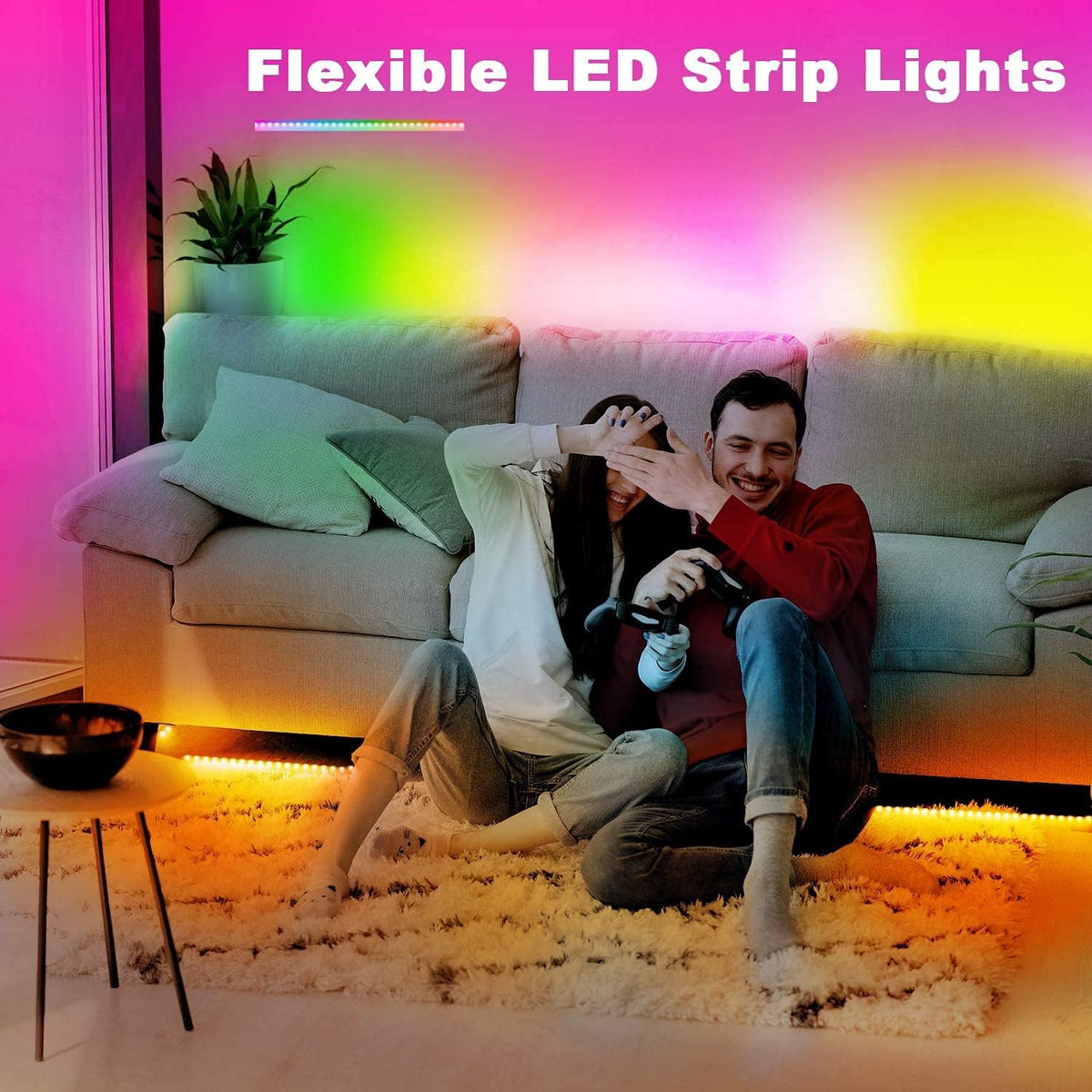 PHOPOLLO Smart LED Strip Lights – Nightly Ritual Mood Lighting with Custom Color Programming
