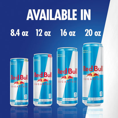 Red Bull Sugar Free 8.4 Fl Oz 8 Pack – Stock-Up Energy Drink for Travel, Rest Stops, and Long Drives