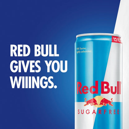 Red Bull Sugar Free Energy Drink – Esports and Streaming Studio Energy Supply for Marathon Sessions, Pack of 24