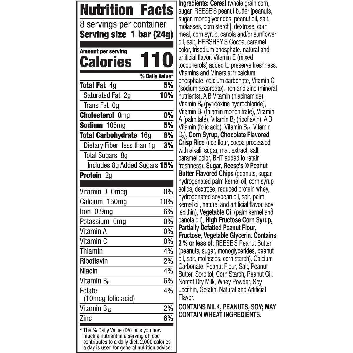 Reese's Puffs Cocoa & Peanut Butter Snack Bars – Safe School Snack for Children, Individually Wrapped 16 ct Multi-Pack