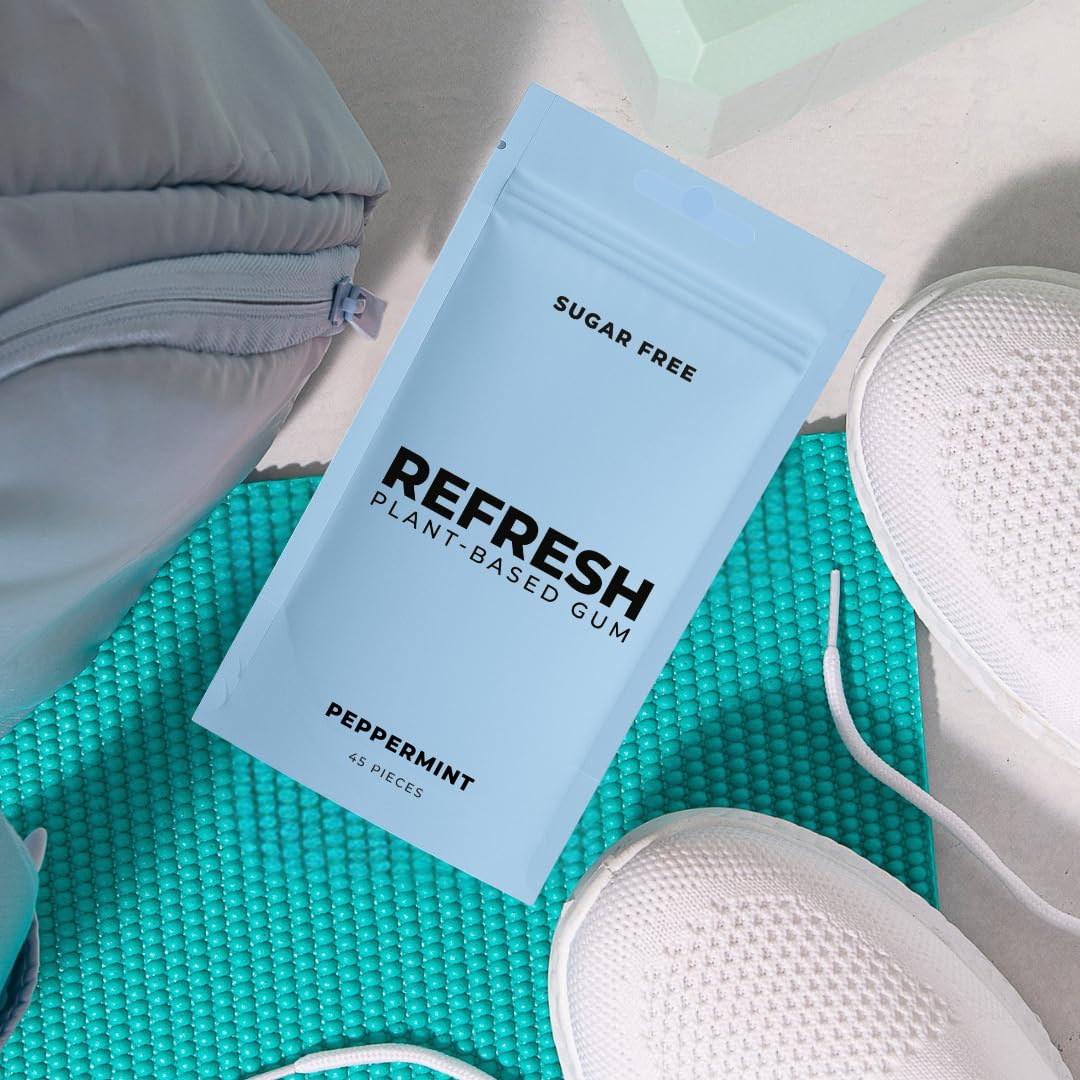 Refresh Gum Peppermint – Mindful Chewing Ritual for Home and Office, Sugar-Free Breath Freshener