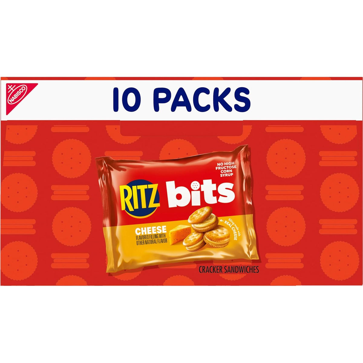 RITZ Bits Cheese Cracker Sandwiches – Kid-Approved Lunchbox Filler, Bulk 1-oz Snack Packs