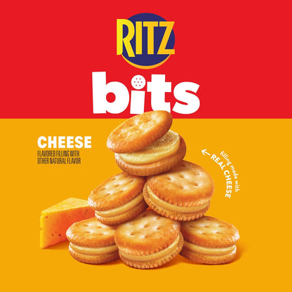 RITZ Bits Cheese Cracker Sandwiches – Kid-Approved Lunchbox Filler, Bulk 1-oz Snack Packs