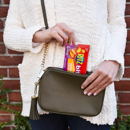 RITZ Bits Cheese Sandwich Crackers – Travel Snack Packs for Road Trips, Commuter Bags and Airport Layovers