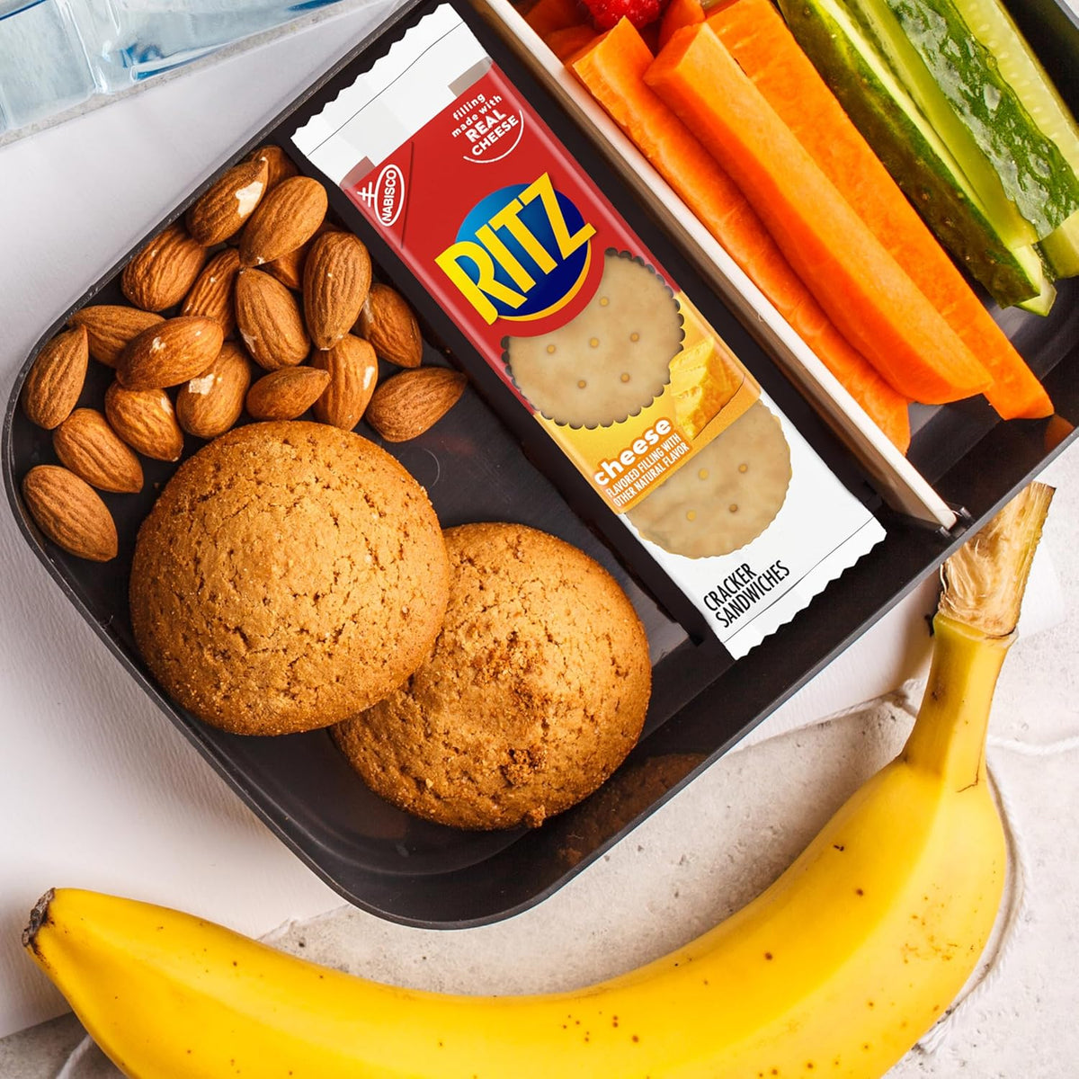 RITZ Cheese Sandwich Crackers – Kid-Friendly Pantry Staple for Lunchboxes and After-School Snacking, 48 Packs