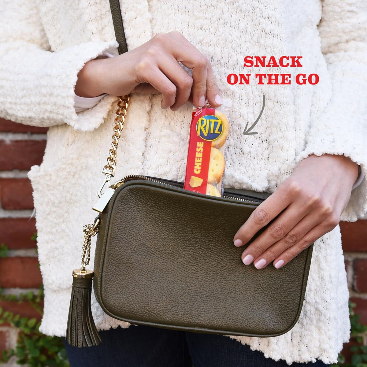 RITZ Cheese Sandwich Crackers – Kid-Friendly Pantry Staple for Lunchboxes and After-School Snacking, 48 Packs
