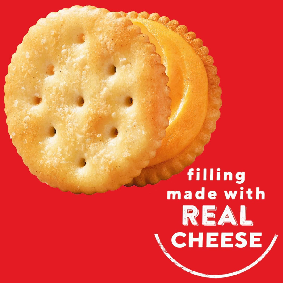 RITZ Cheese Sandwich Crackers – Kid-Friendly Pantry Staple for Lunchboxes and After-School Snacking, 48 Packs