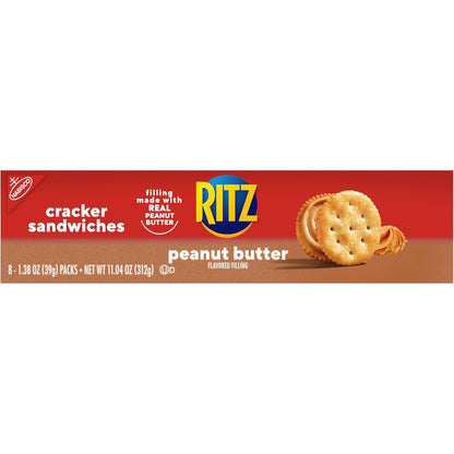 RITZ Peanut Butter Sandwich Crackers – Individually Wrapped Kids Snacks for Lunchboxes and Playdates