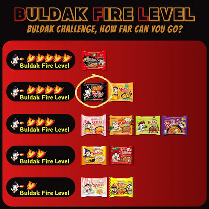 Samyang Buldak Korean Spicy Ramen – Office Desk Lunch and On the Go Meal for Busy Travelers, Halal Bulk 5 Pack