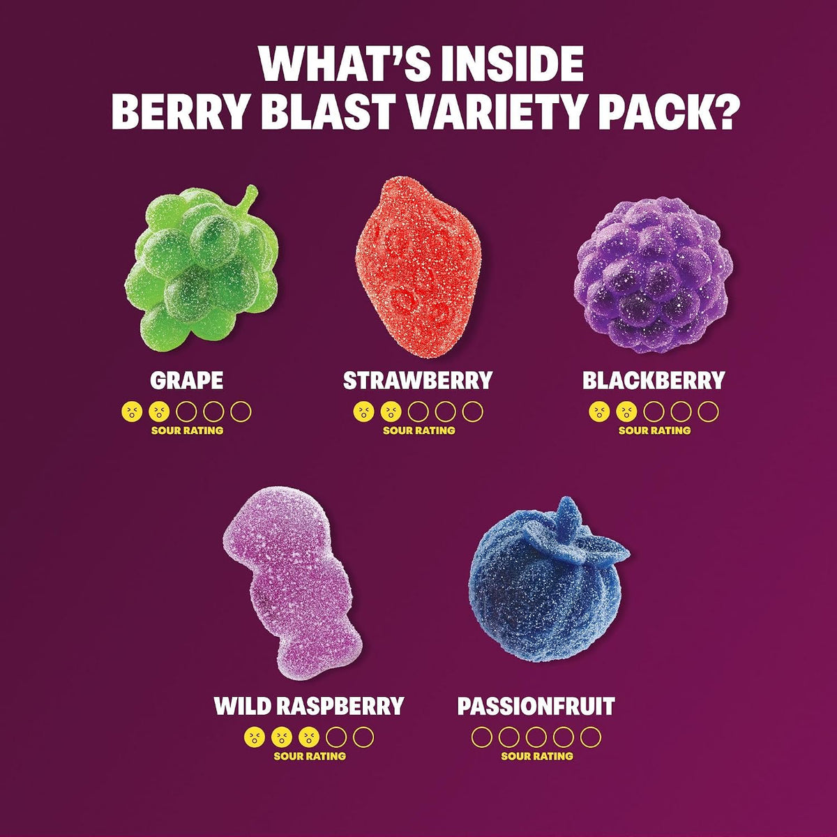 Shameless Snacks Berry Blast Gummy Candy – Gluten-Free Lunchbox Snack Safe for School and Home