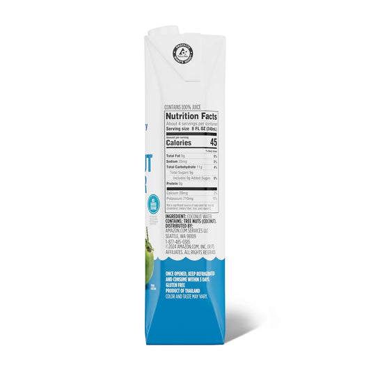 single-ingredient formulation (coconut water only)