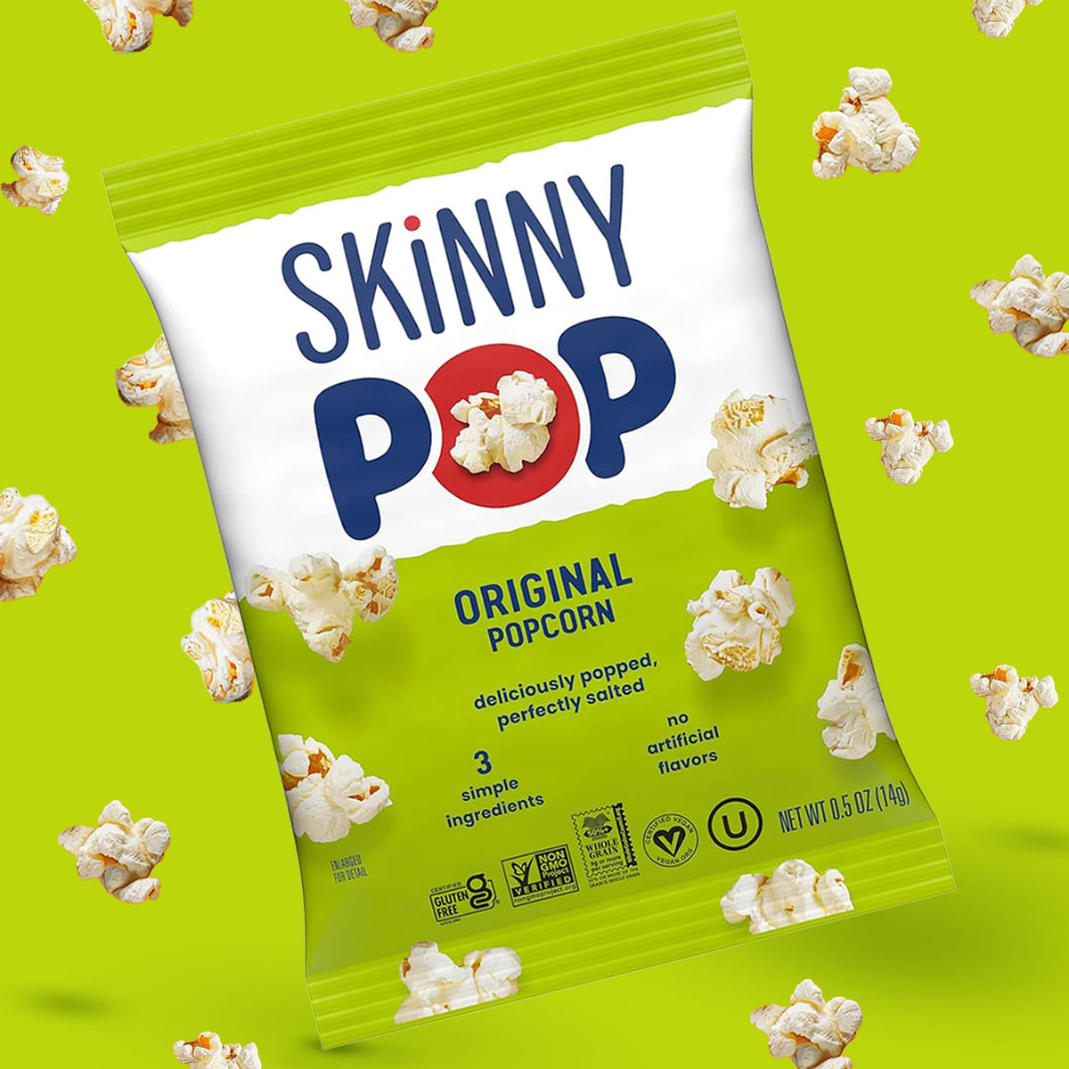 SkinnyPop Popcorn Variety Pack – Nut-Free Classroom Party Snack for Kids' Snack Bowls, 40ct
