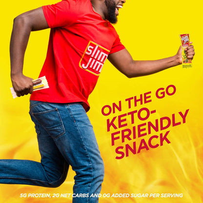 Slim Jim Original Snack Sticks & Cheddar – No-Refrigeration Protein for Campsite Lunches