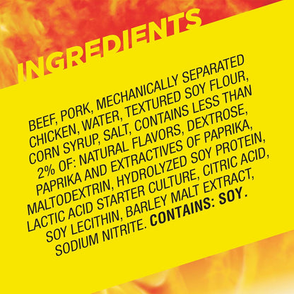Slim Jim Spicy Jerky Sticks 26-Count – Durable Individually Wrapped Protein for Boat, Trail and Campside Snacking